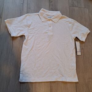 George‎ Polo Shirt Boys Size M 8 White School Uniform Short Sleeve NWT